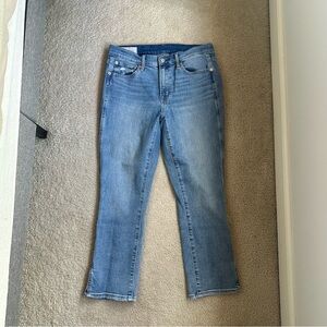 Mid Rise Split-Hem Vintage Slim Jeans with Washwell